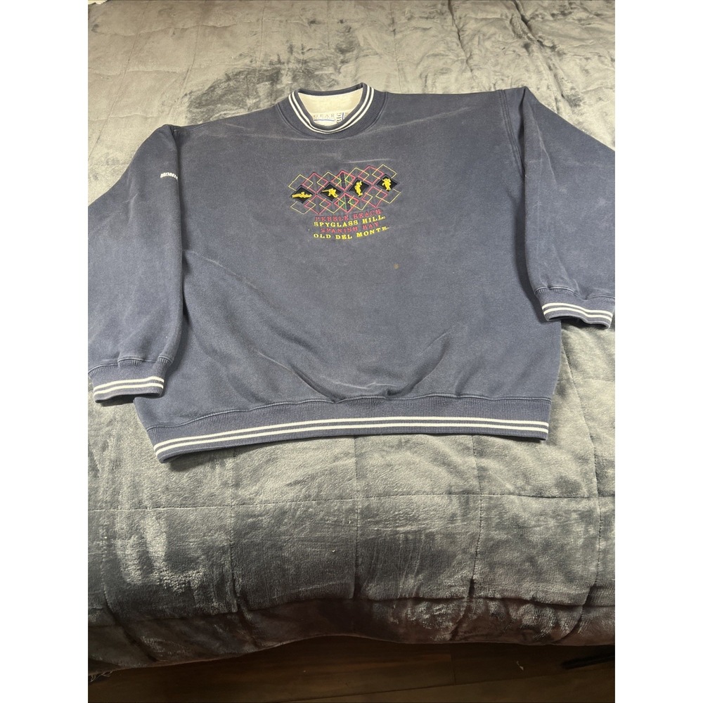 Vintage GEAR for sports Pebble Beach Soft Crew Neck Sweater Size L golf